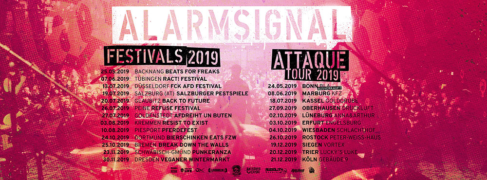 Alarmsignal Attaque-Tour und Festivals 2019