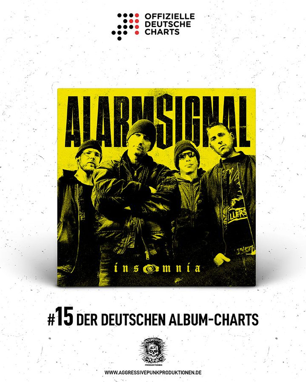 Alarmsignal mit neuem Album "Insomnia" auf Platz 15 der deutschen Album-Charts