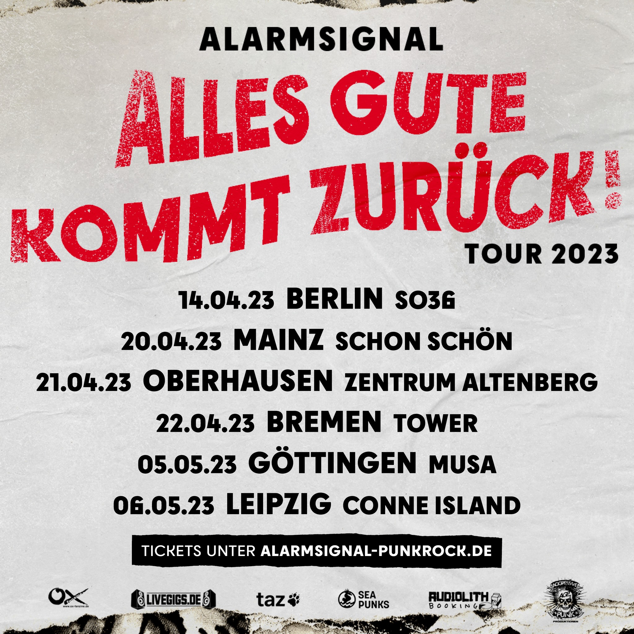 Flyer zur Tour Alles Gute kommt zurück!